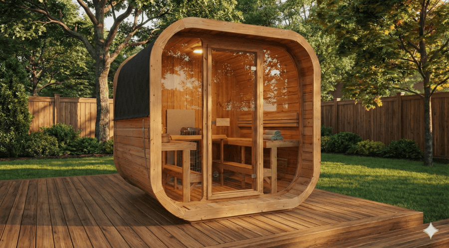 Outdoor Sauna Cube 220 - Saunamo