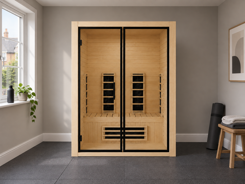 Aura 150 Infrared Sauna in a UK home setting
