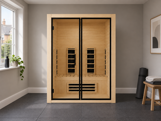 Aura 150 Infrared Sauna in a UK home setting